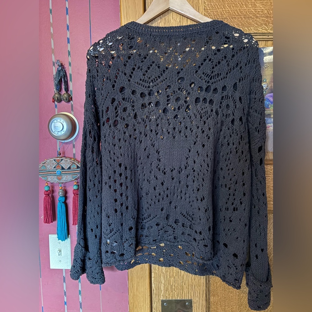 Free People Crochet knit Sweater